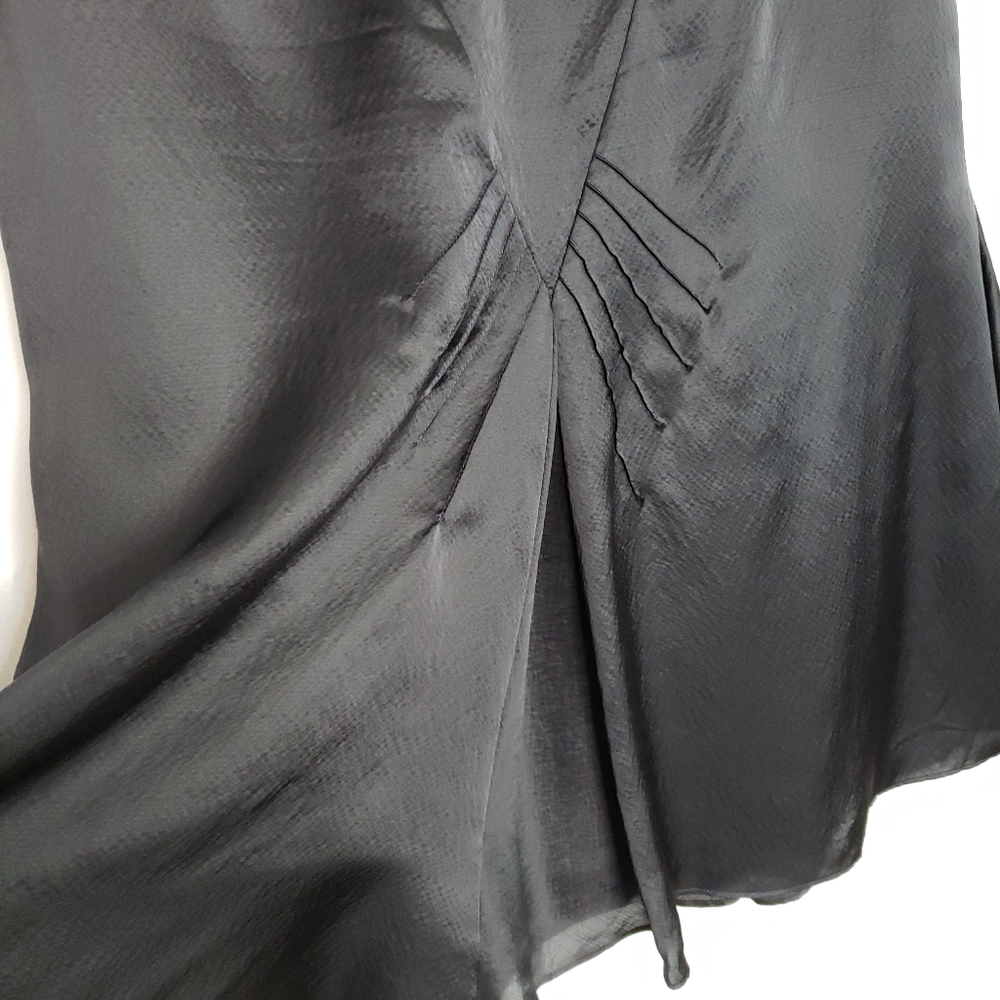 Banana Republic silk skirt black circle Godot seam - Picture 3 of 7
